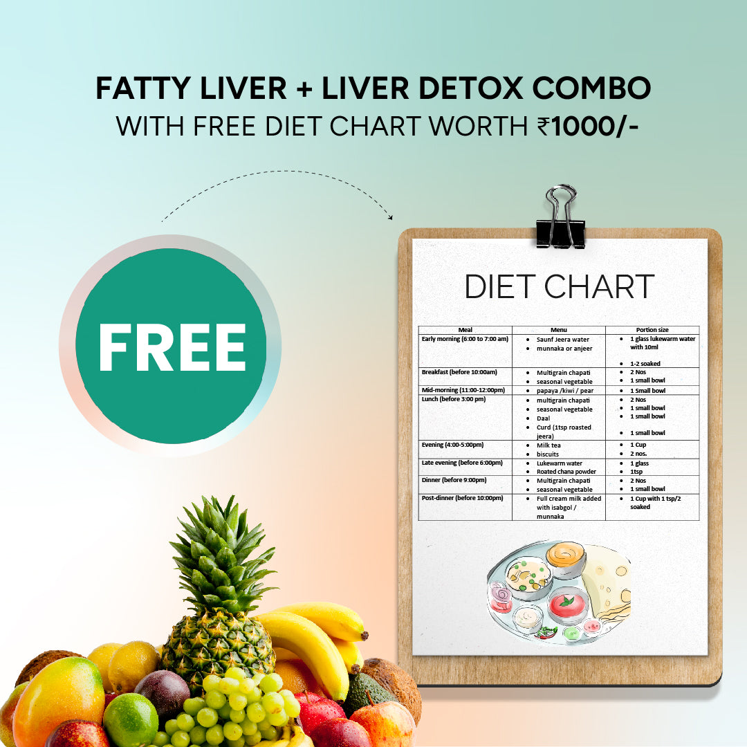 Say goodbye to fatty liver in few weeks + diet chart + doctor consultation ( FREE) -Pack of 4